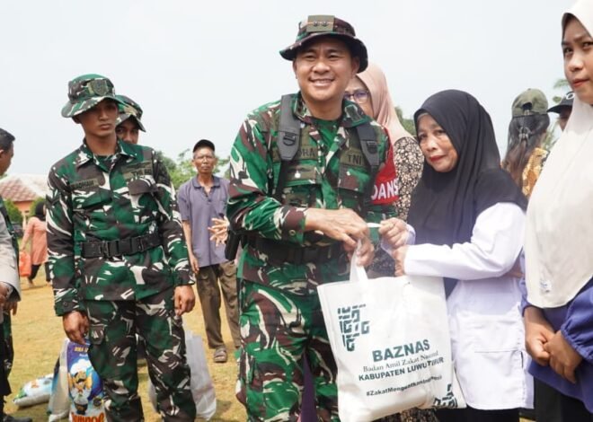 Keceriaan Warga Saat Pembukaan TMMD ke-130 dan Penyerahan Bantuan Sembako