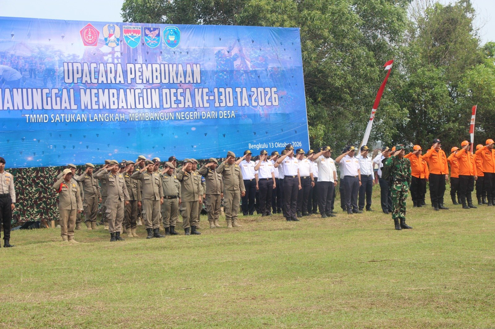 Kota Bengkulu Resmi Mulai TMMD ke-130, Wali Kota Dukung Pembangunan Bersama TNI