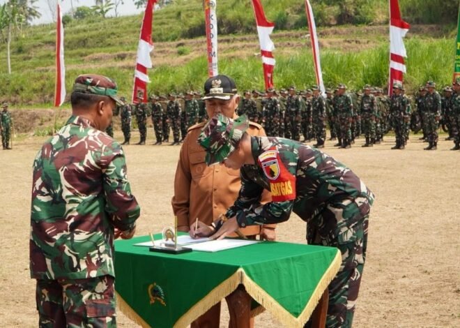 Awal Program TMMD ke-130, Bupati Malang Tanda Tangani Proyek Pembangunan Desa